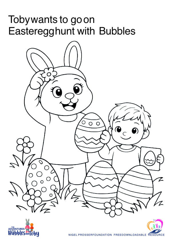 Toby Wants To Go On An Easter Egg Hunt With bubbles