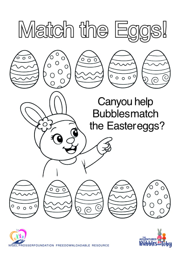 Can you help bubbles match the easer eggs?